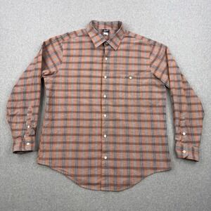 Vintage Levis Shirt Mens XL Red Blue Plaid 1980s Button Up Long Sleeve Cotton